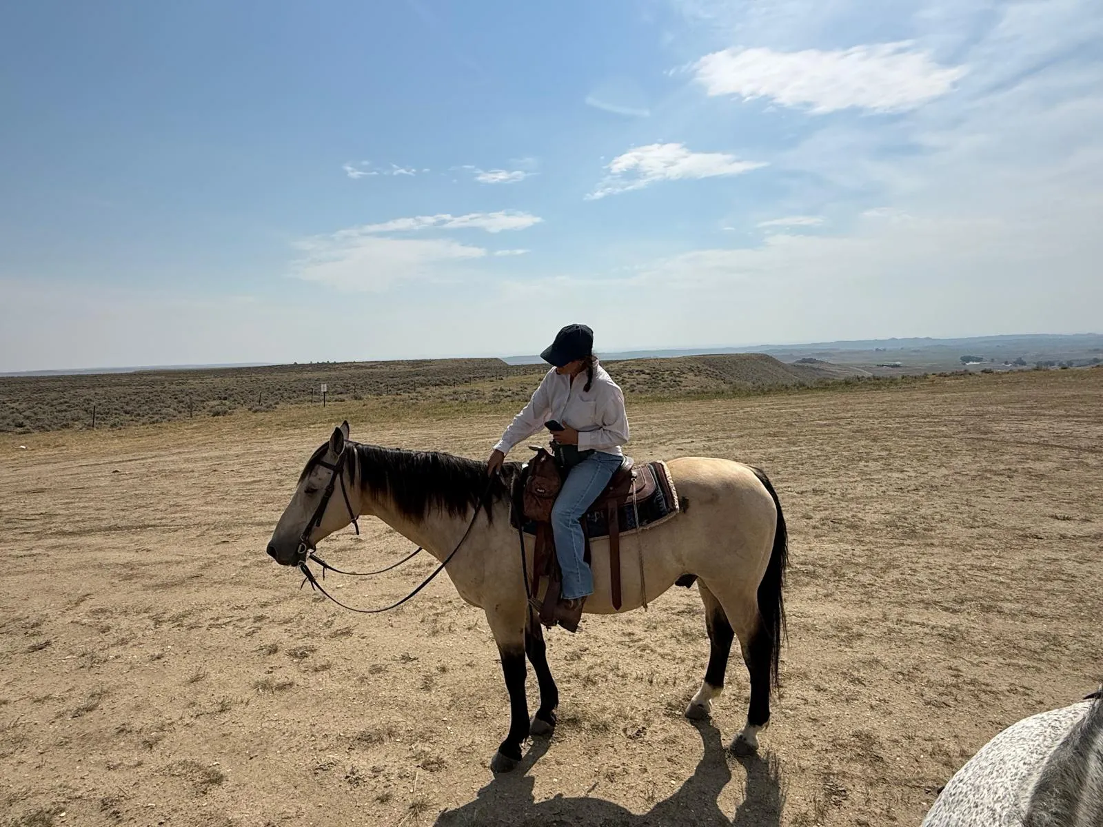 Out on the plains riding Shadow